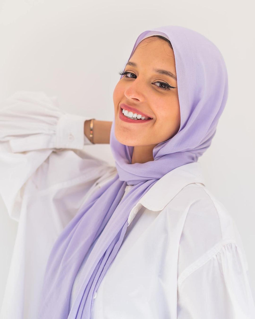 Worood Lilac Modal Scarf – Soft pastel elegance