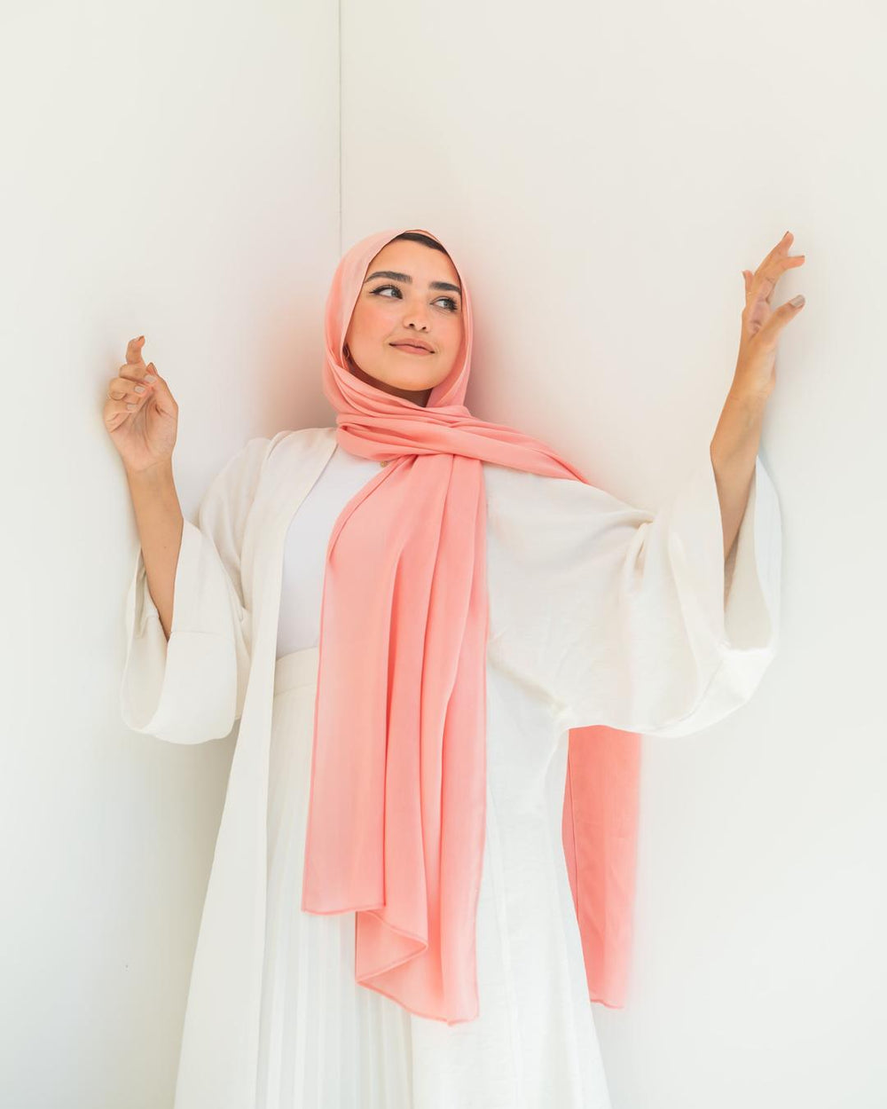 Worood Peach Modal Scarf – Light fresh elegance