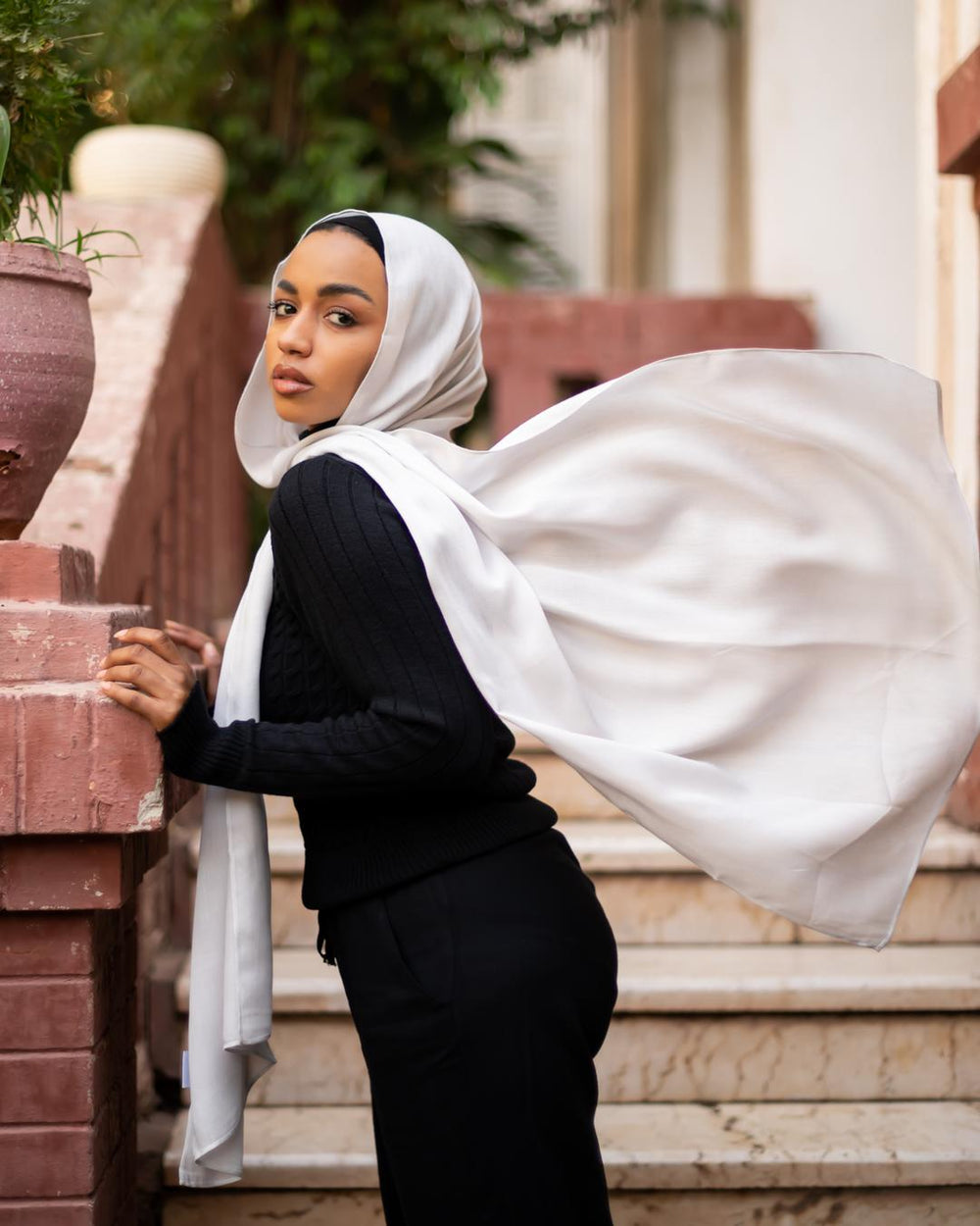 Worood Silver Grey Modal Scarf – Subtle and timeless